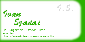 ivan szadai business card