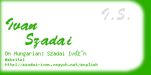 ivan szadai business card